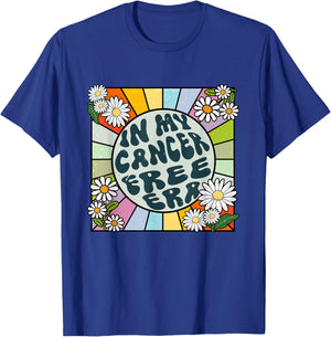 Daisy Groovy In My Cancer Free Era Breast Cancer T-Shirt - T-Shirt | Royal