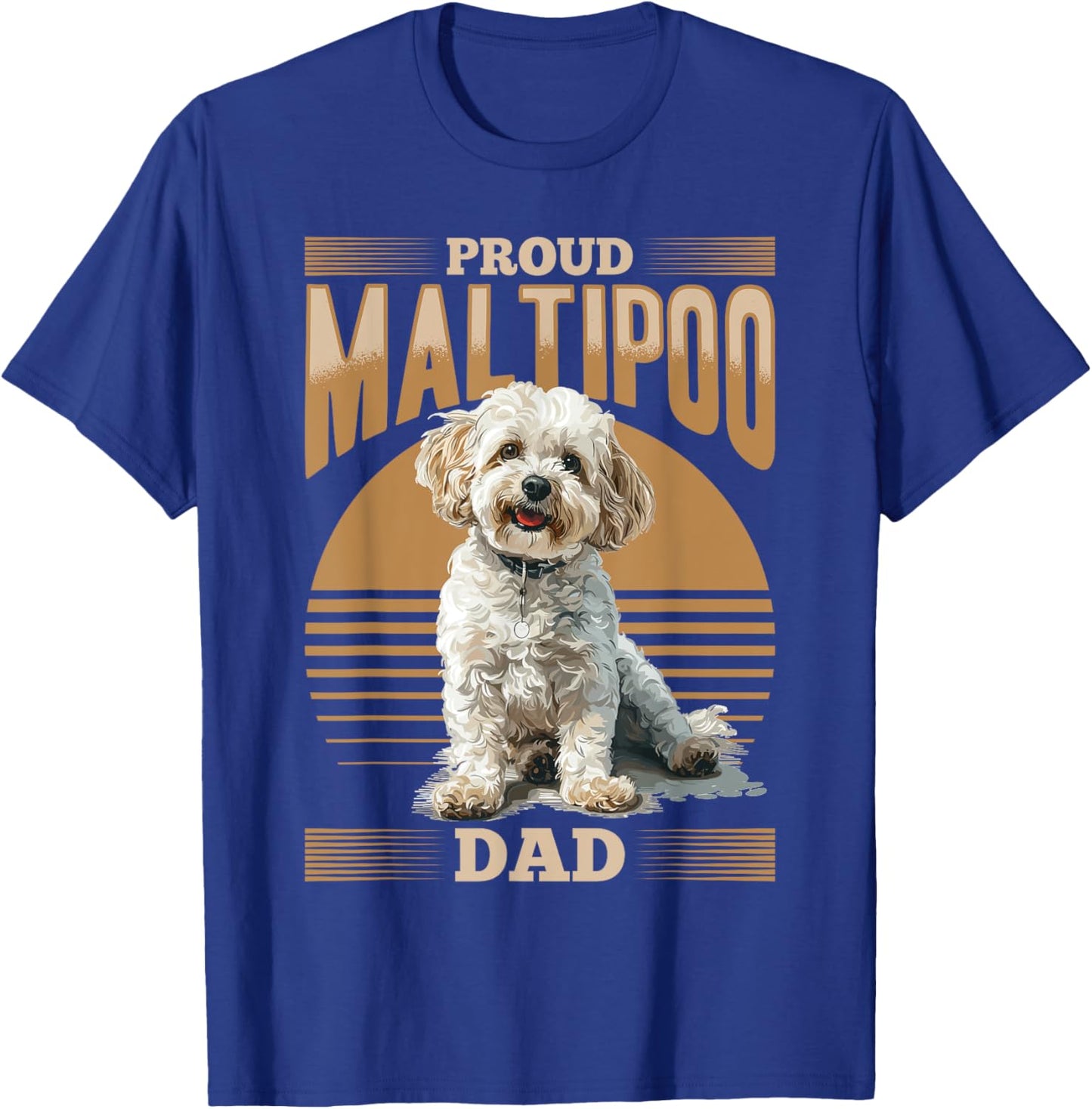 Maltipoo Dog Breed Pet Proud Maltipoo Dad Women Girls Kids T-Shirt - T-Shirt | Royal