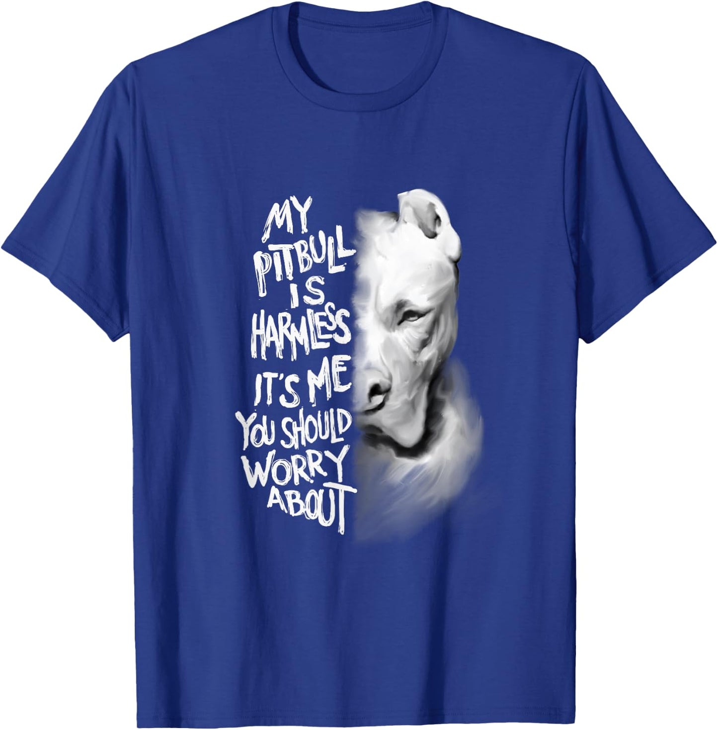 My Pitbull is Harmless Quote Dog Items Owner Small T-Shirt - T-Shirt | Royal