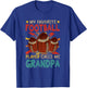 My Favorite Football Player Calls Me Grandpa Father's Day T-Shirt - T-Shirt | Royal