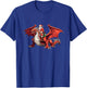 Santa Riding A Dragon For Christmas T-Shirt - T-Shirt | Royal