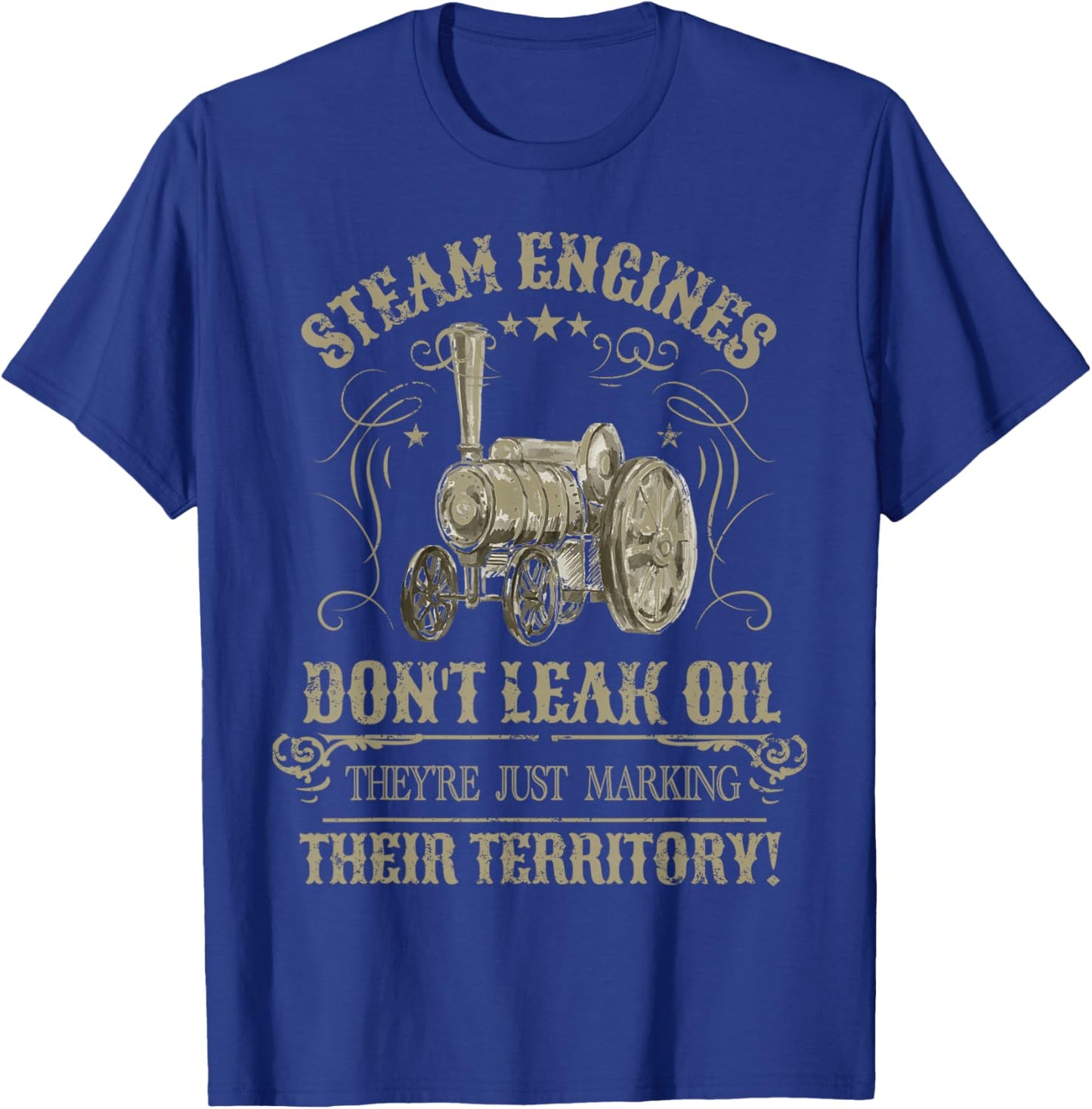 Steam Traction Engine Retirement Idea & Steam Engine T-Shirt - T-Shirt | Royal