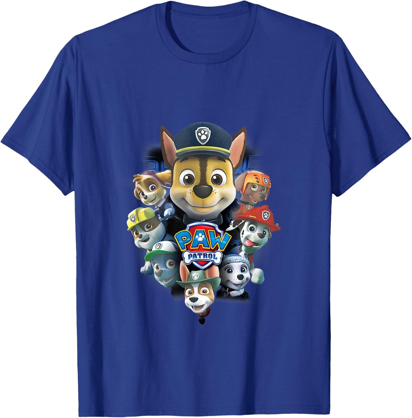 Paw Patrol Chase, Marshall, and Rubble T-Shirt - T-Shirt | Royal