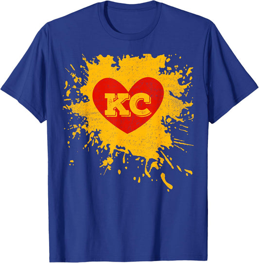 I Love Kansas City Heart 2021 I Heart KC T-Shirt - T-Shirt | Royal