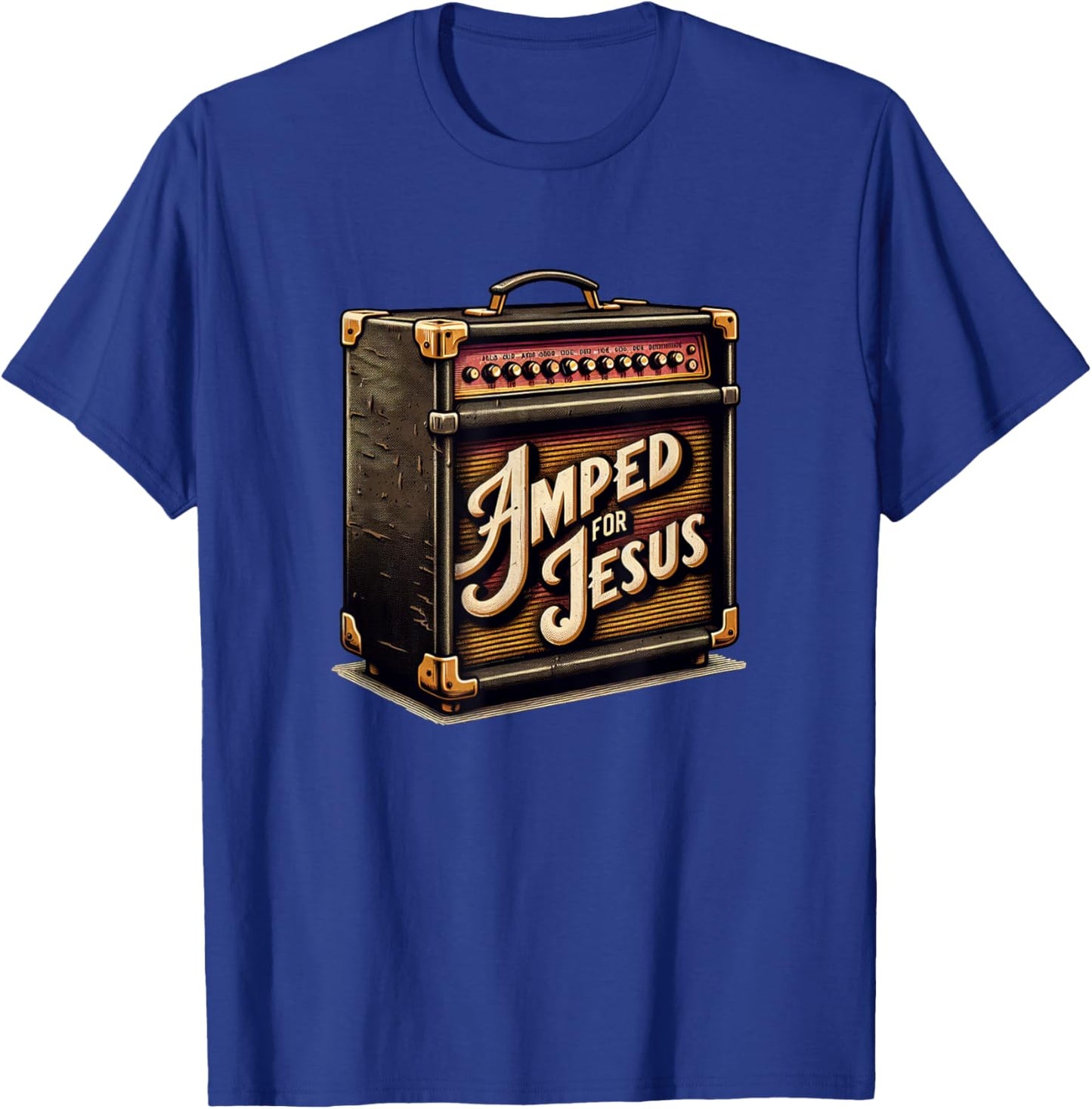 Amped for Jesus - Christian Worship, Music, Praise and Faith T-Shirt - T-Shirt | Royal