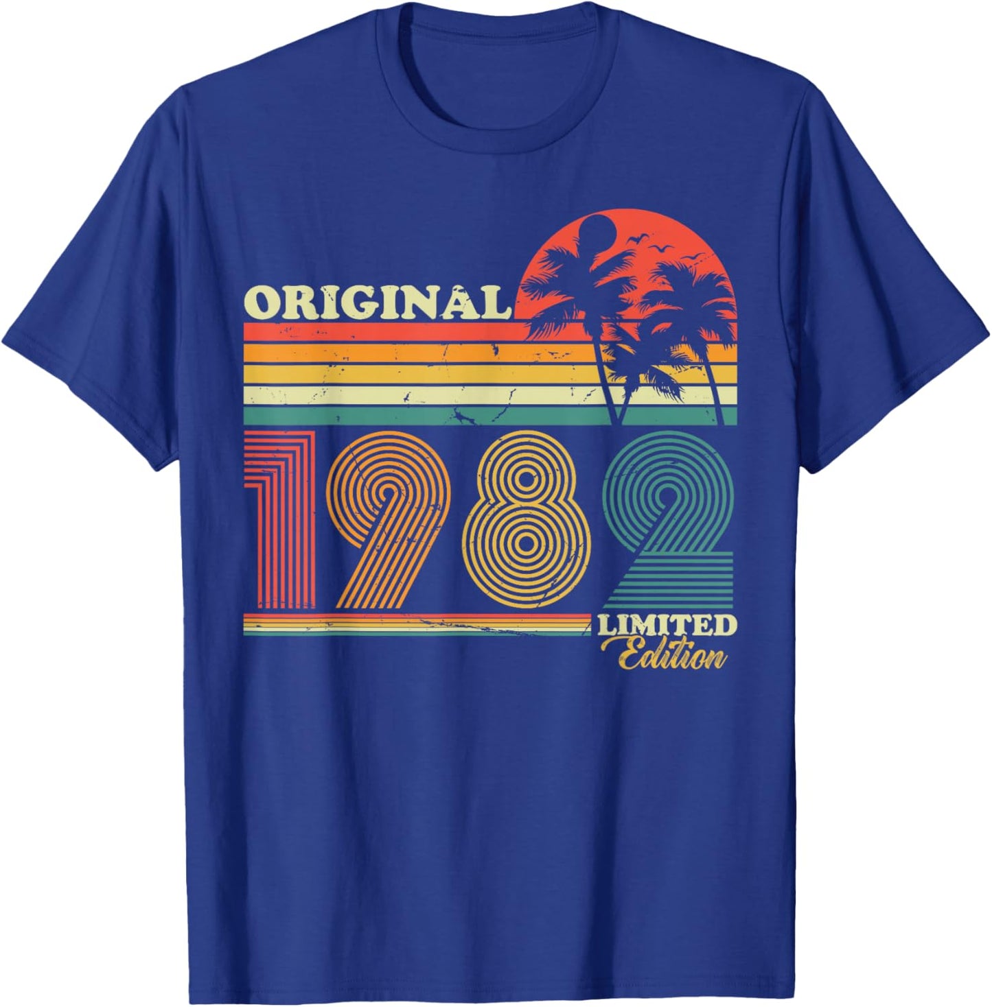 1982 Jahrgang Geburtstag Retro Vintage Herren Damen 40 Jahre T-Shirt - T-Shirt | Royal
