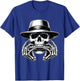 Skeleton Playing Harmonica Blues Musician Mouth Organ Player T-Shirt - T-Shirt | Royal