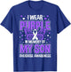 I Wear Purple In Memory Of My Son Overdose Awareness T-Shirt - T-Shirt | Royal
