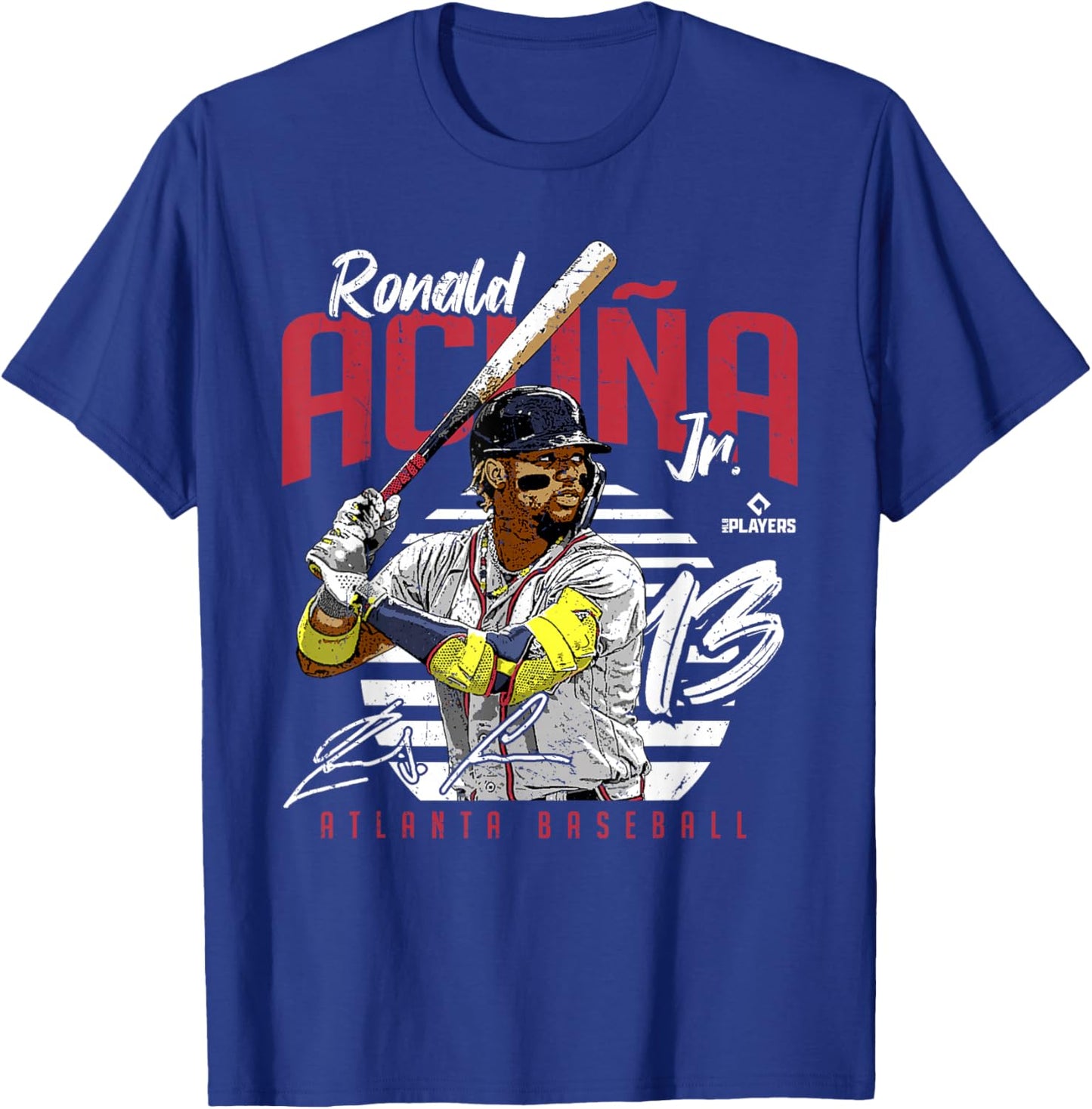 Ronald Acuna Jr. | Atlanta Baseball MLB Players | MLBRAC3004 T-Shirt - T-Shirt | Royal