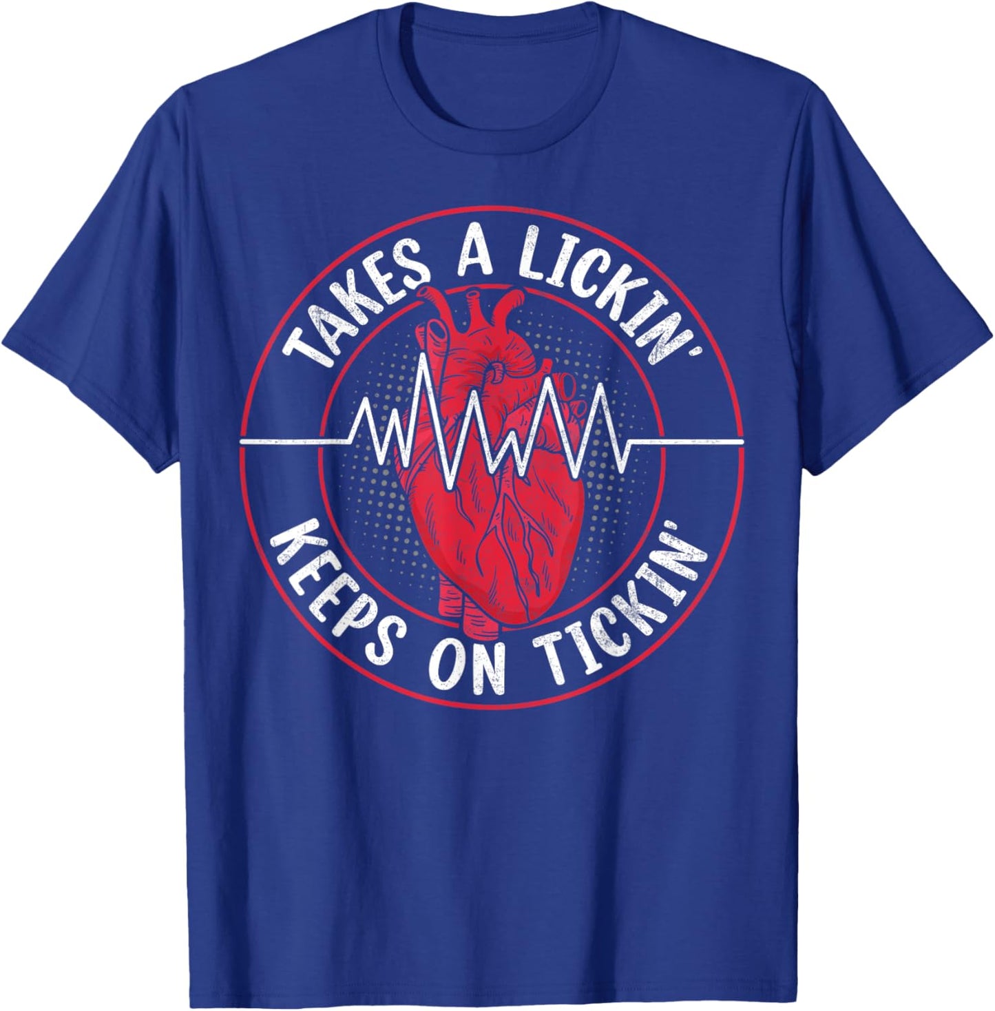 Takes A Licking And Keeps On Ticking Joke Sarcastic T-Shirt - T-Shirt | Royal