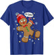 Trendy Holiday Apparel Gingerbread Man Oh Snap Christmas - Men's Adults Black Solid Short Sleeve Classic Fit Pull On Christmas Celebration T-Shirt - T-Shirt | Royal
