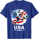 American Flag Soccer Shirt Boys Men Women Girls Soccer 2024 T-Shirt - T-Shirt | Royal