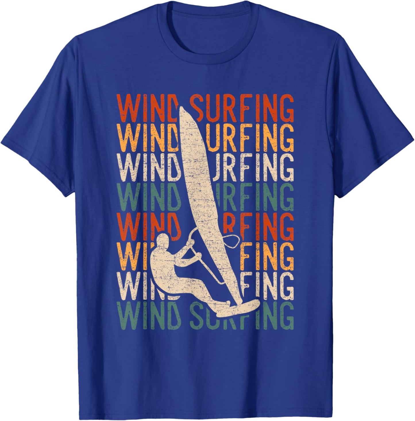 Wind Surfing Retro Vintage Surf Kitesurfing Windsurfing T-Shirt - T-Shirt | Royal