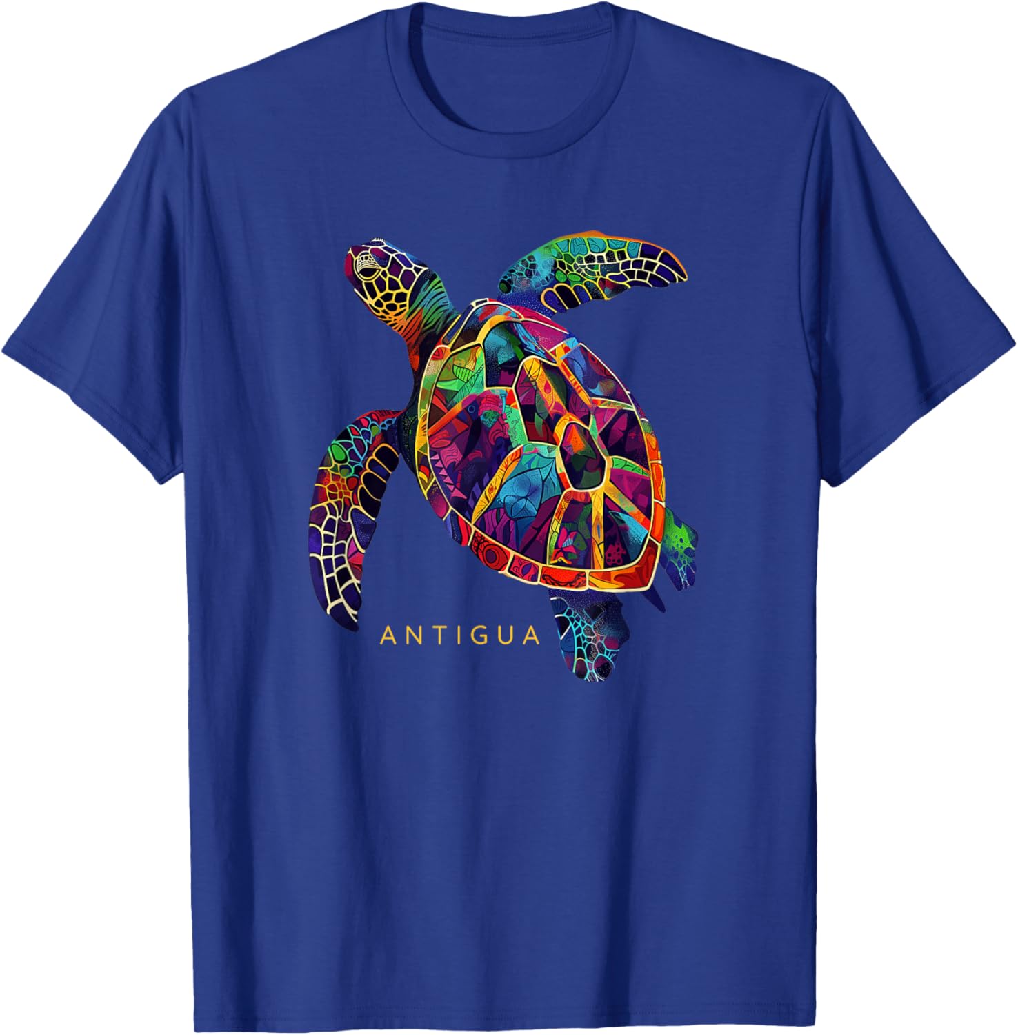 Antigua Barbuda Sea Turtle Scuba Diving Beach Summer Vintage T-Shirt - T-Shirt | Royal