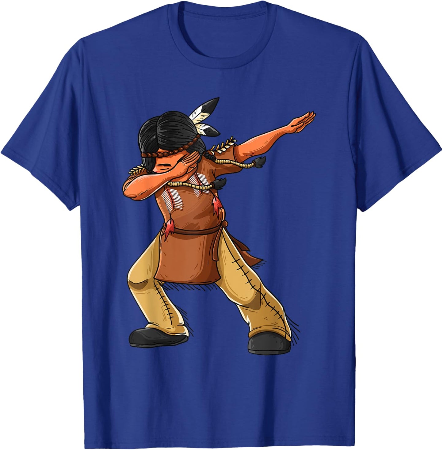Dabbing Indian Funny Cute Native American Dance Dab Gift T-Shirt - T-Shirt | Royal