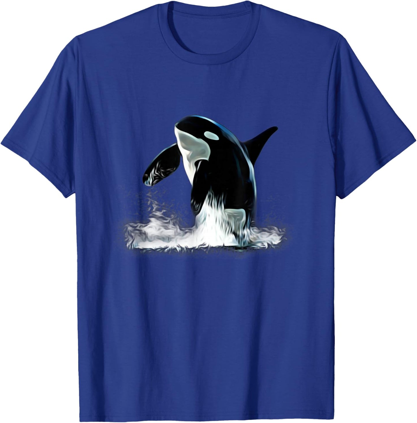 Orca Motif Whale Predator Animals Design T-Shirt - T-Shirt | Royal