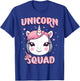 Unicorn Squad for Girls - Rainbow unicorn T-Shirt - T-Shirt | Royal