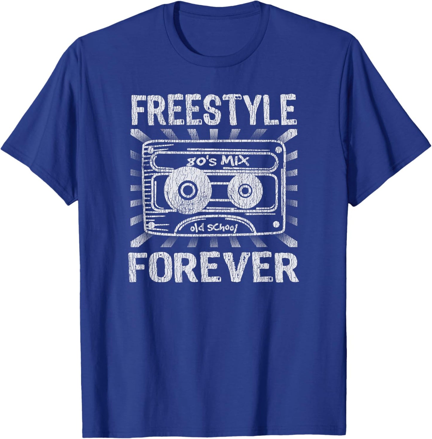 Freestyle Music Best 80's Concerts Retro Worn Look T-Shirt - T-Shirt | Royal