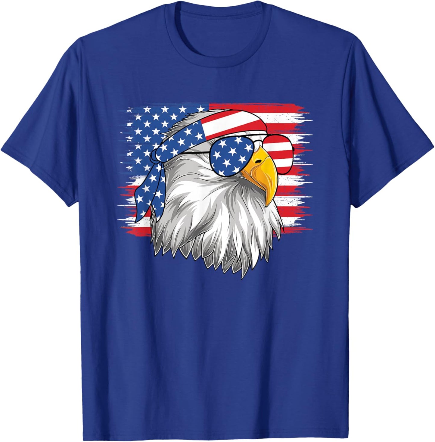 Funny 4th Of July American Flag Patriotic Eagle USA Men Boys T-Shirt - T-Shirt | Royal