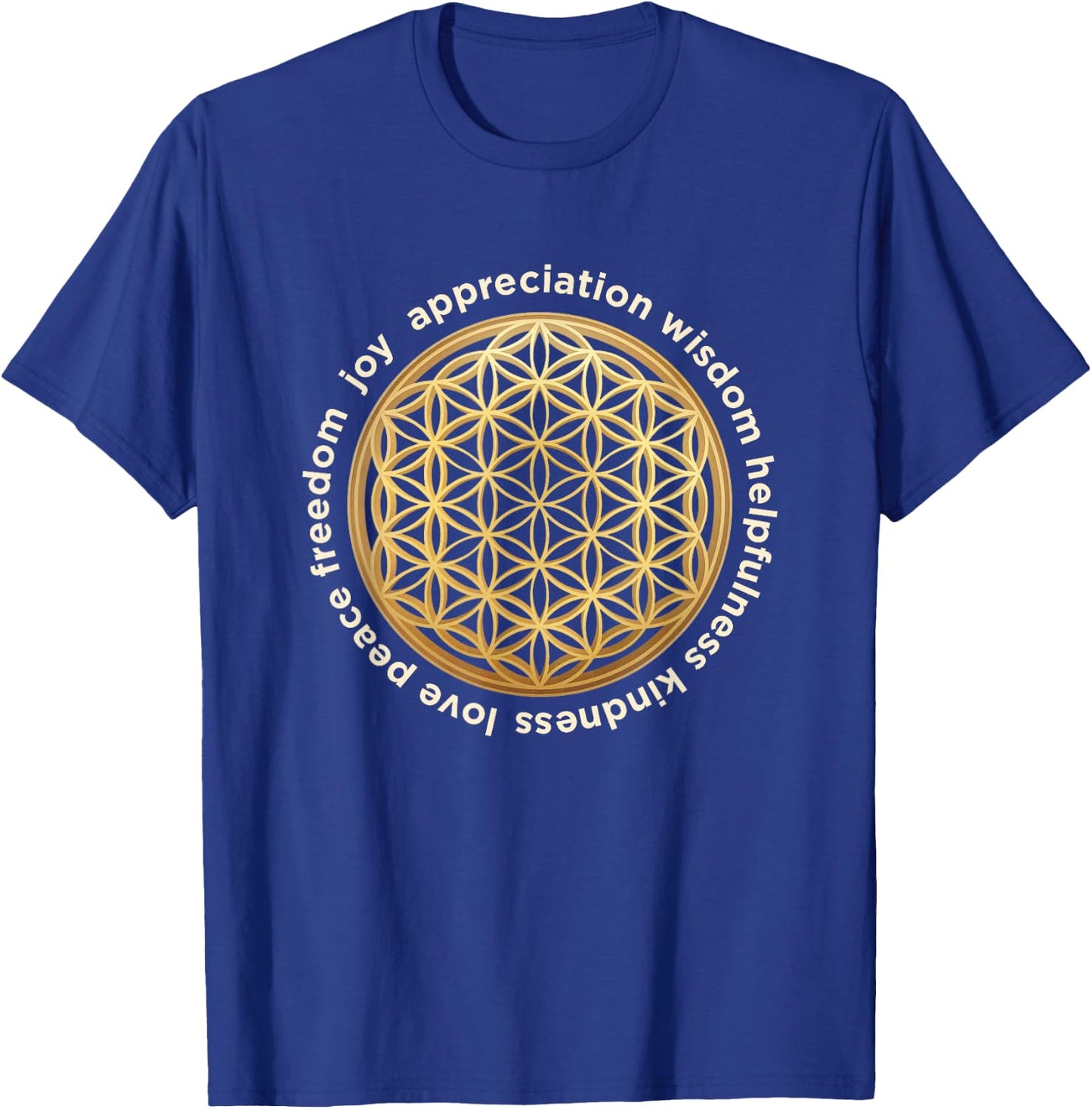 Spiritual Flower of Life Sacred Geometry Esoteric Yoga T-Shirt - T-Shirt | Royal