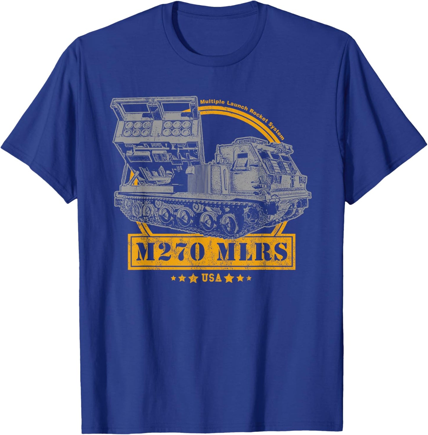 M270 Multiple Launch Rocket System T-Shirt - T-Shirt | Royal