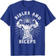 Bibles And Biceps Funny Christian Weightlifting Workout Gym T-Shirt - T-Shirt | Royal