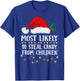 Matching Christmas PJS Most Likely To Steal Children Candy T-Shirt - T-Shirt | Royal