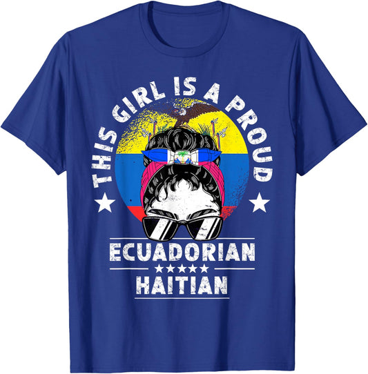 Dominican Republic Flag Venezuela Grown Women Girl Pride T-Shirt - T-Shirt | Royal