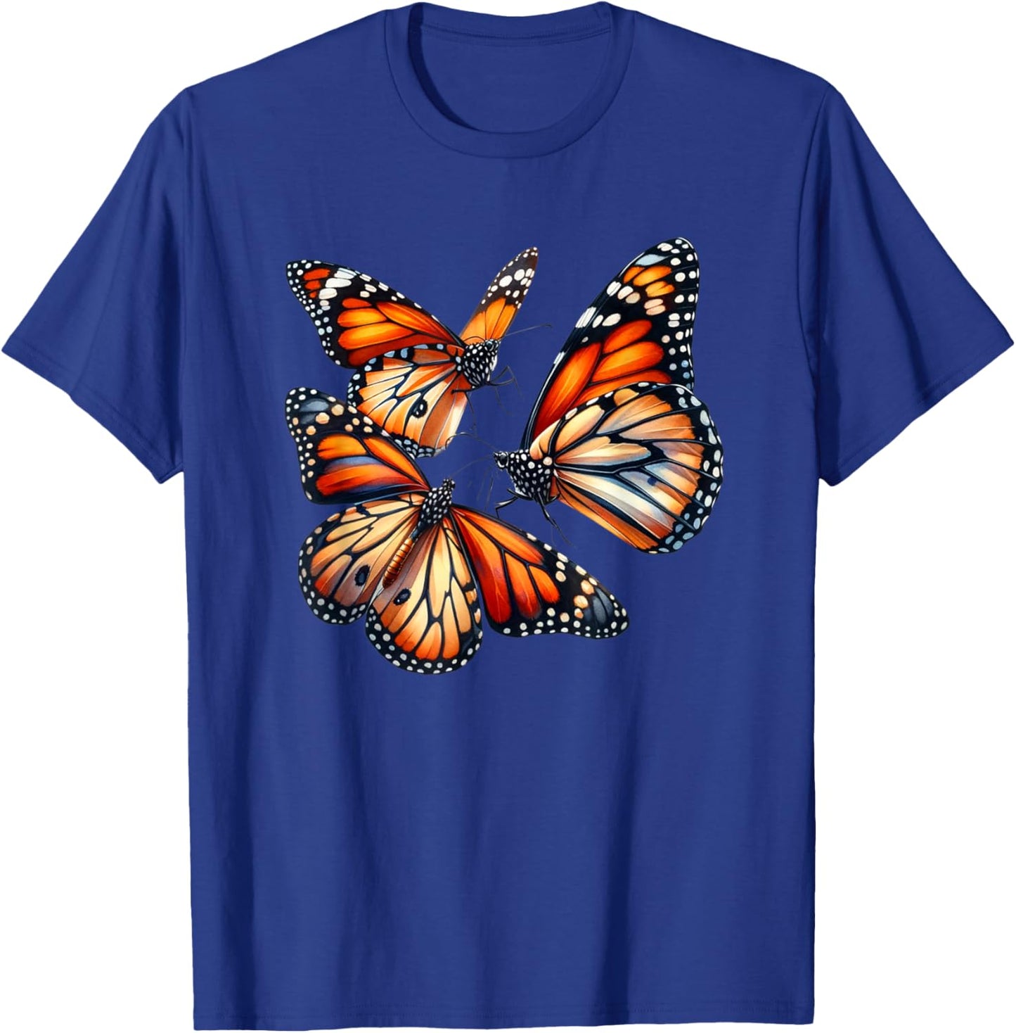 Monarch Butterflies Butterfly Lover Watercolor Lepidopterist T-Shirt - T-Shirt | Royal