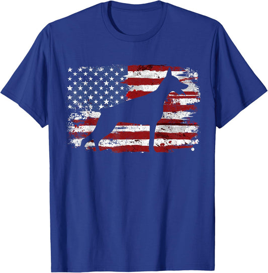 Vintage Doberman Flag T-Shirt - T-Shirt | Royal