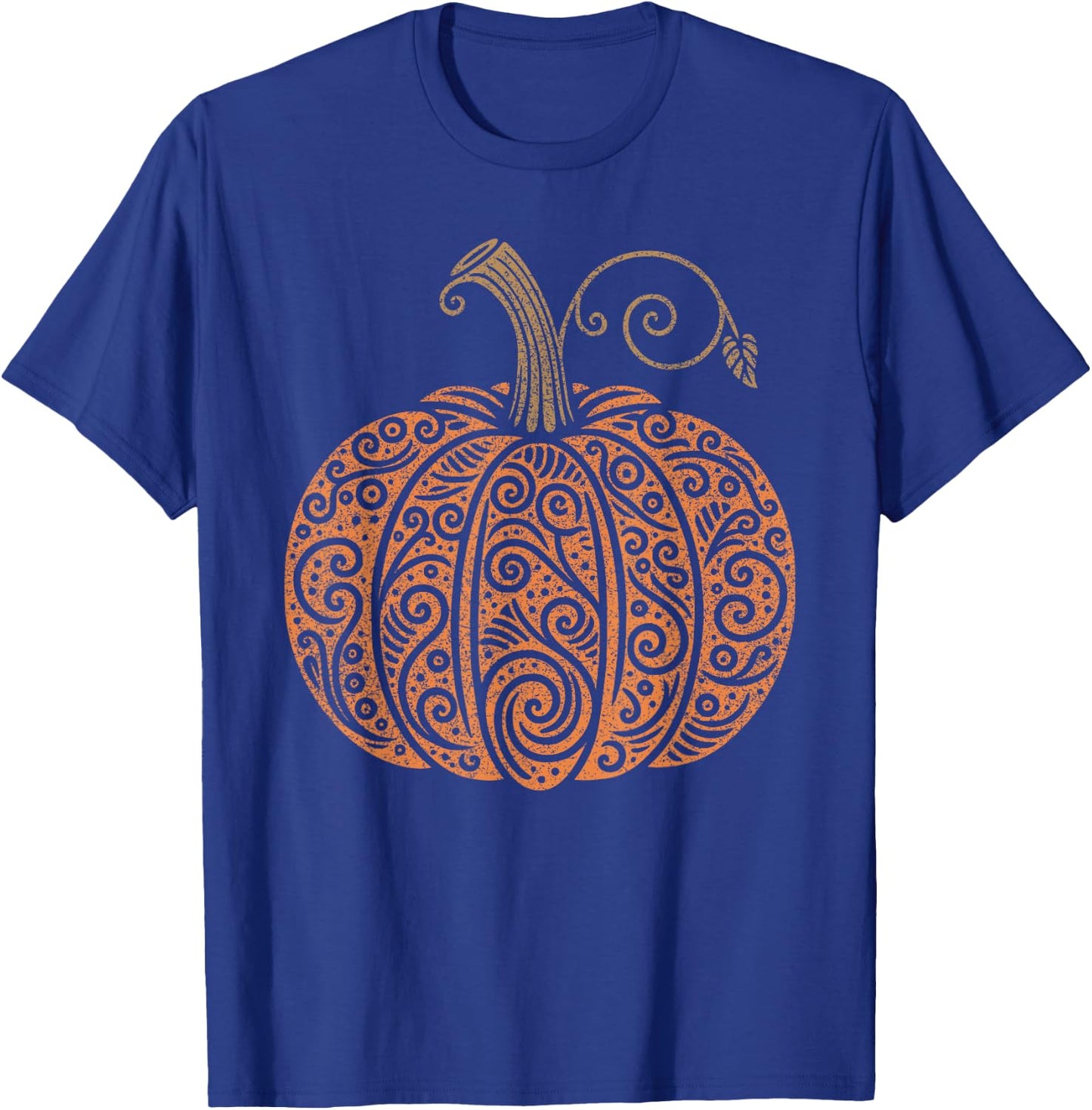 Vintage Pumpkin Women's Autumn Fall Thanksgiving Halloween T-Shirt - T-Shirt | Royal