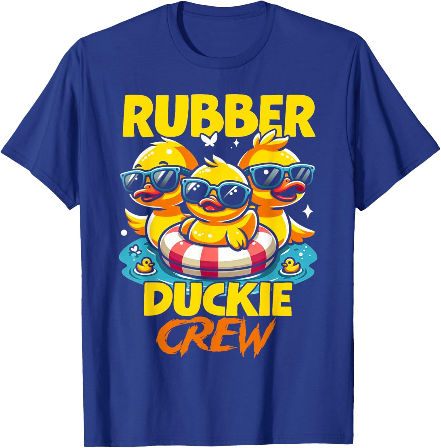 Funny Rubber Duck Yellow Duckie Crew Bath Ducks Duckling T-Shirt - T-Shirt | Royal