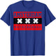 Designs and Gifts Amsterdam - Men's Adults Black Cotton 65% Polyester 35% Classic Fit Short Sleeve - Small T-Shirt - T-Shirt | Royal