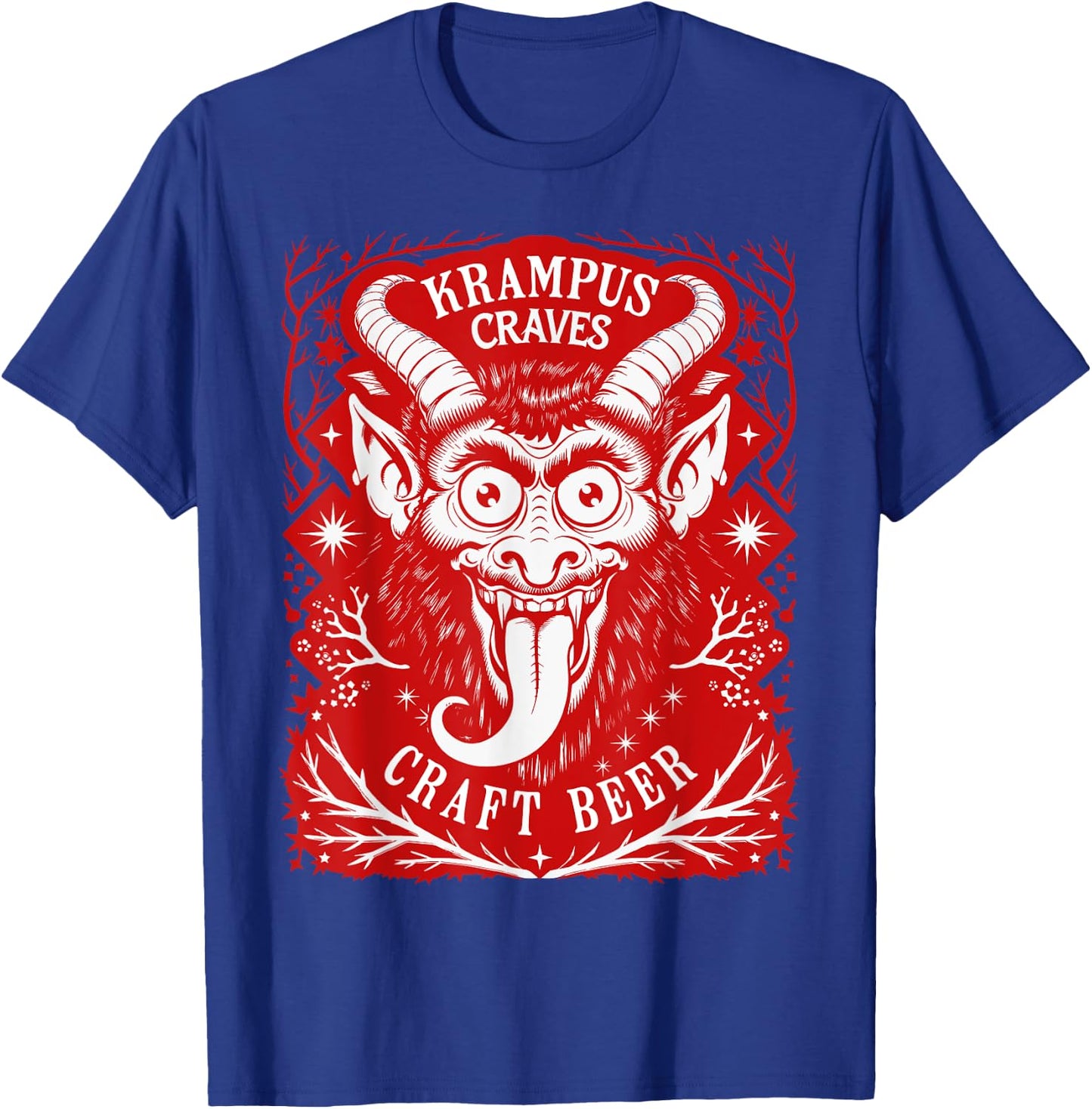 Funny Craft Beer German Krampus Folklore Krampus Craves Beer T-Shirt - T-Shirt | Royal