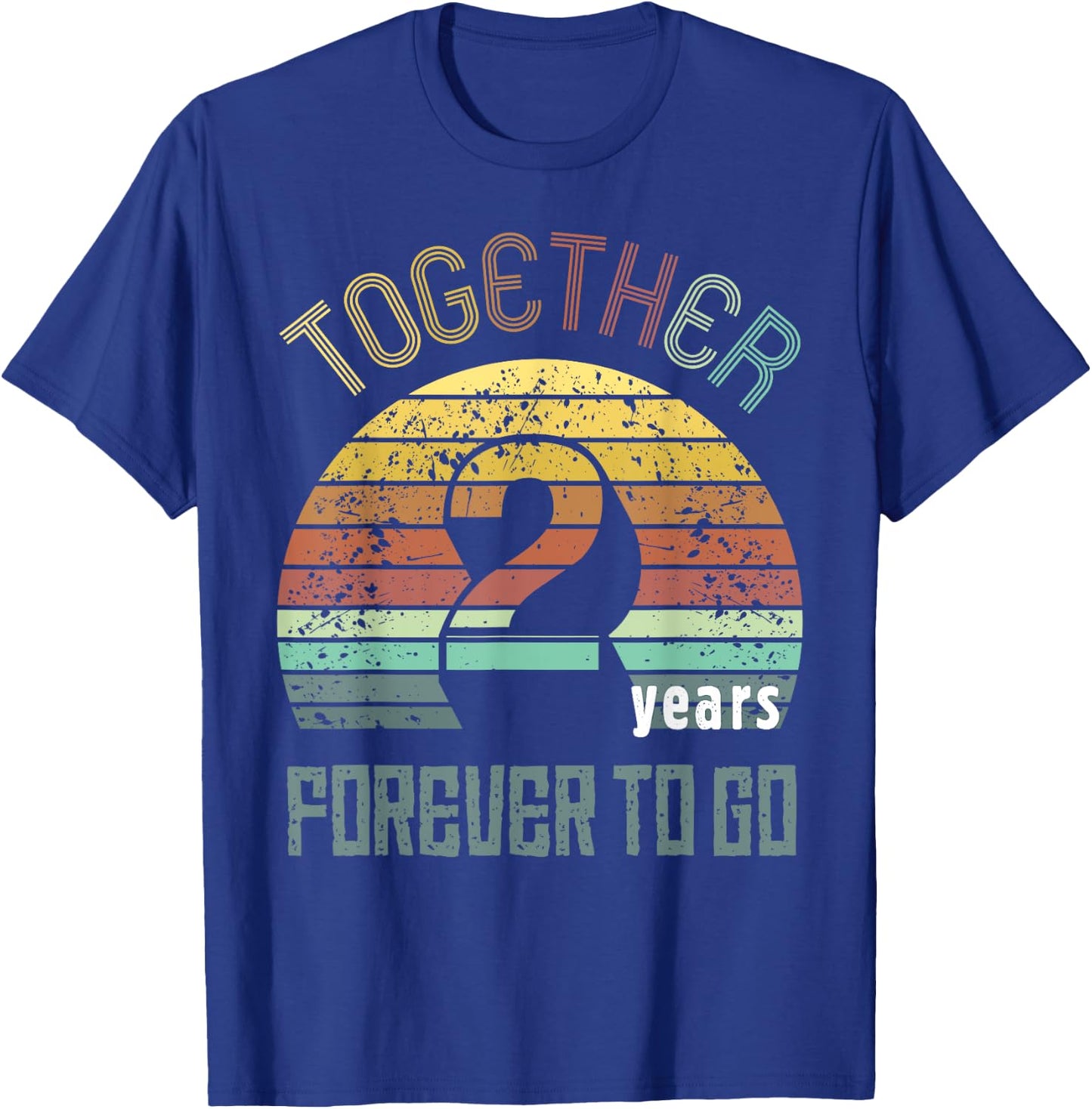 2nd Years Wedding Anniversary Gifts For Couples Matching T-Shirt - T-Shirt | Royal