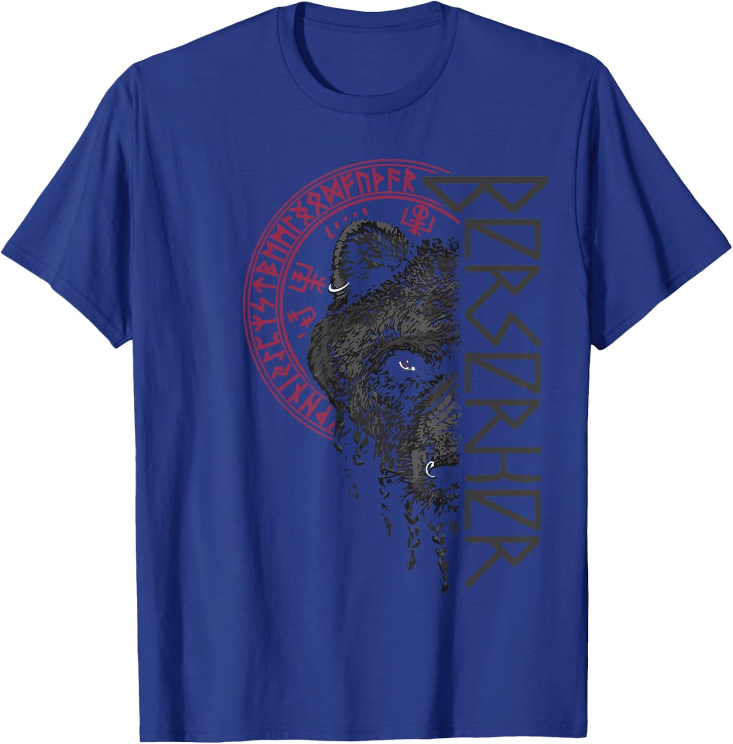 Berserk Bear Warrior Odin Runes Norse Compass Viking T-Shirt - T-Shirt | Royal