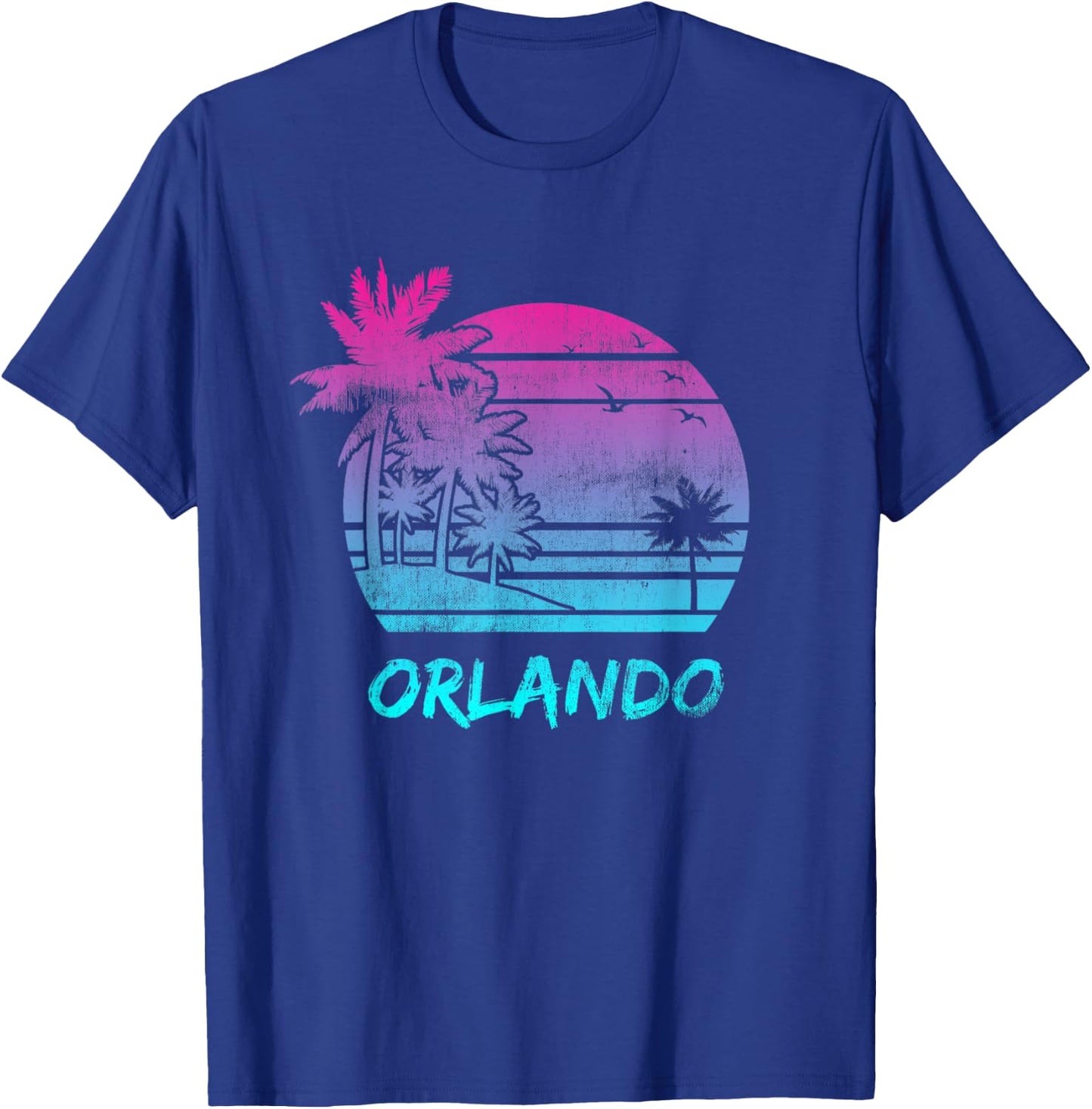 Orlando Florida Vacation Palm Beach Vintage design Men Women Kids T-Shirt - T-Shirt | Royal