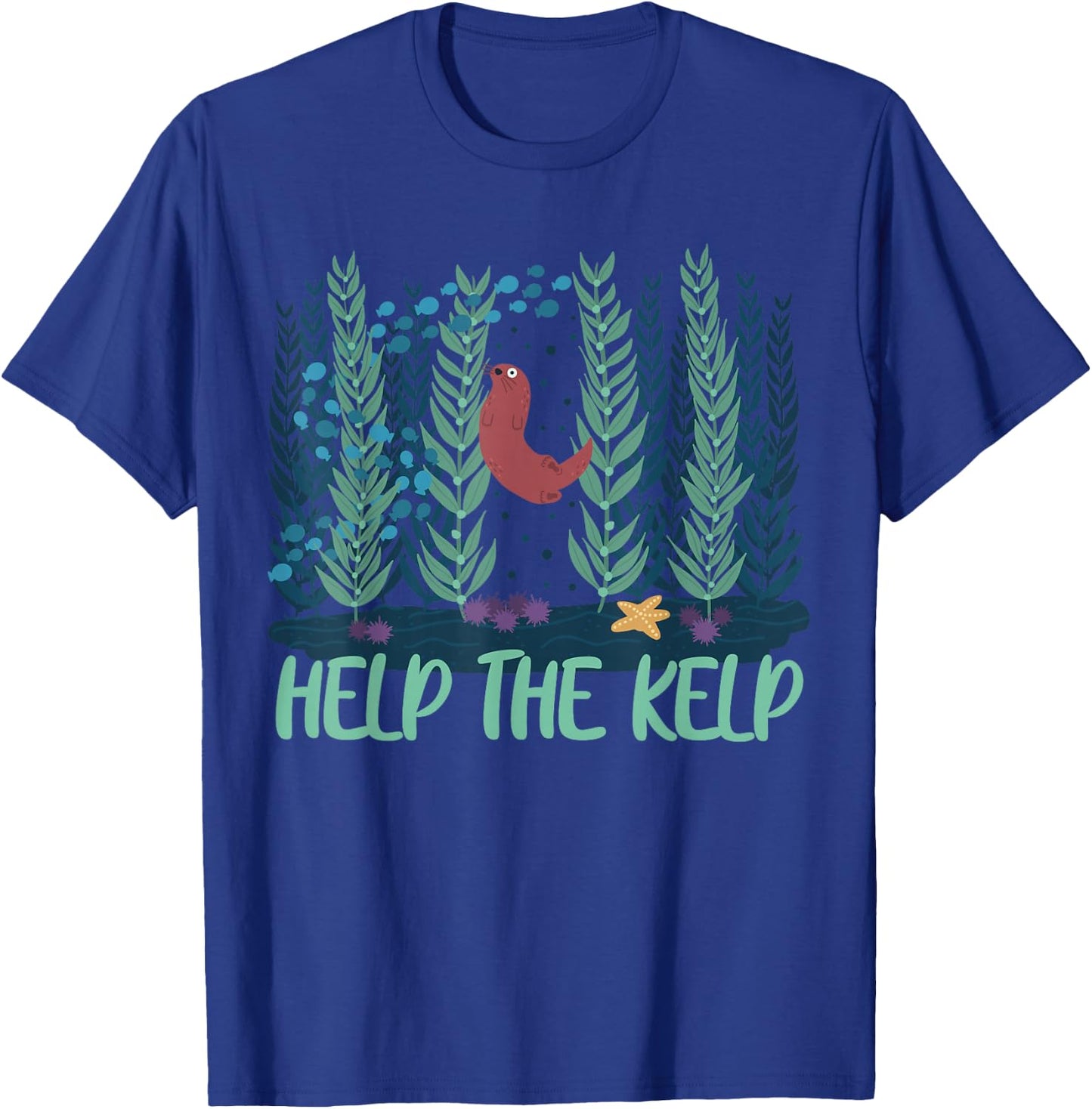 Help The Kelp Cute Marine Biologist Kelp Forest Ecosystems T-Shirt - T-Shirt | Royal