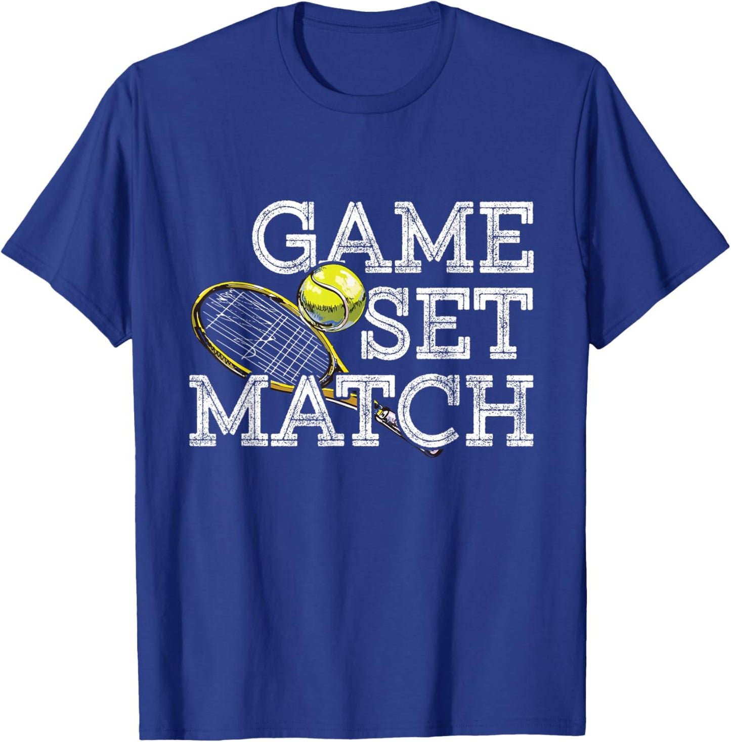Game Set Match - Tennis Player - Coach Sports Team Fans T-Shirt - T-Shirt | Royal