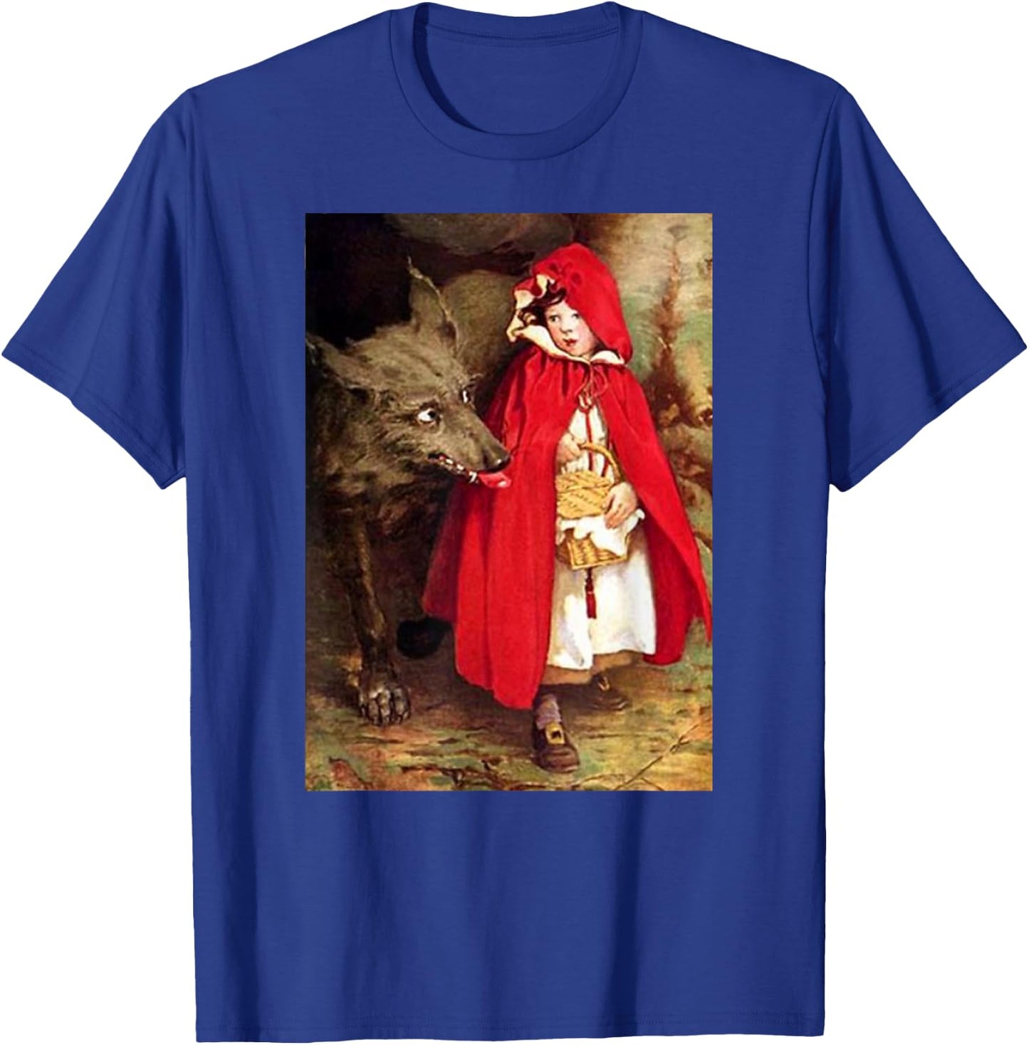 Vintage Fairytales Bad Wolf and Little Red Riding Hood T-Shirt - T-Shirt | Royal