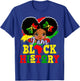 I Am Black History Month Cute Messy Bun Girl Kids Toddlers T-Shirt - T-Shirt | Royal