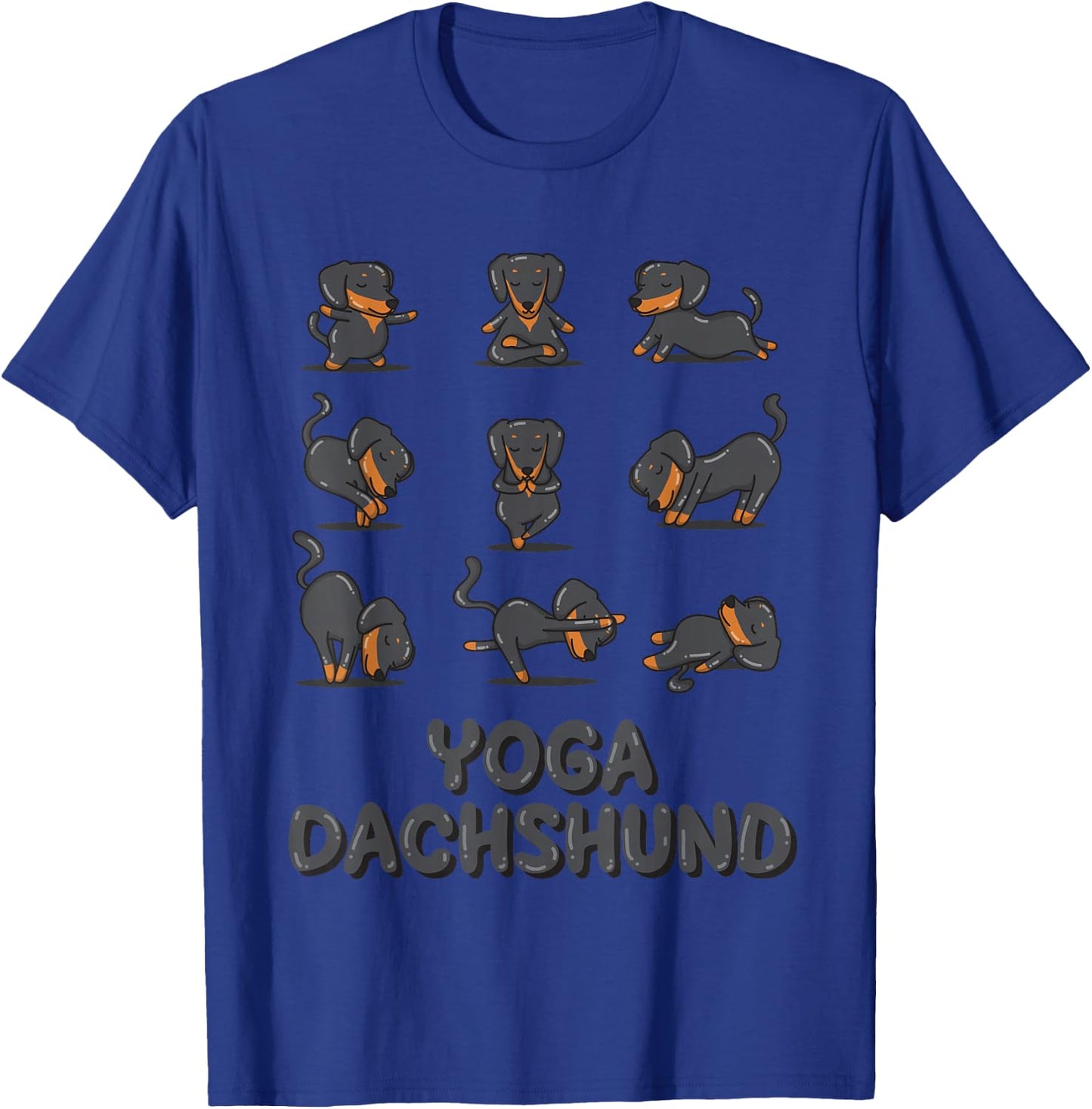 Dachshund Yoga Shirt Weiner Meditation Zen Yoga Dog Lover T-Shirt - T-Shirt | Royal