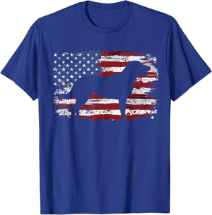 Chesapeake Bay Retriever Vintage USA Flag T-Shirt - T-Shirt | Royal