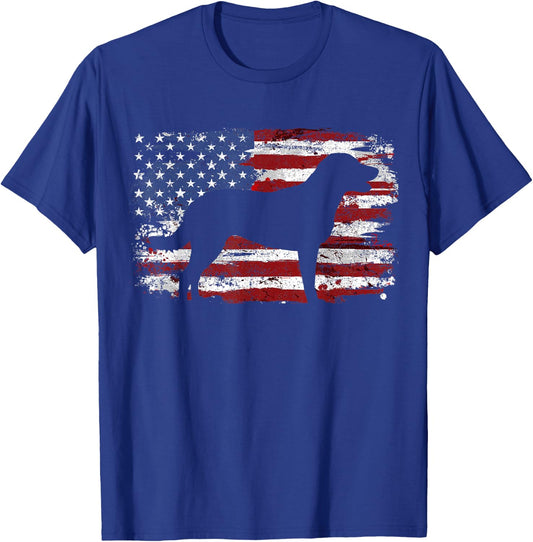 Chesapeake Bay Retriever Vintage USA Flag T-Shirt - T-Shirt | Royal
