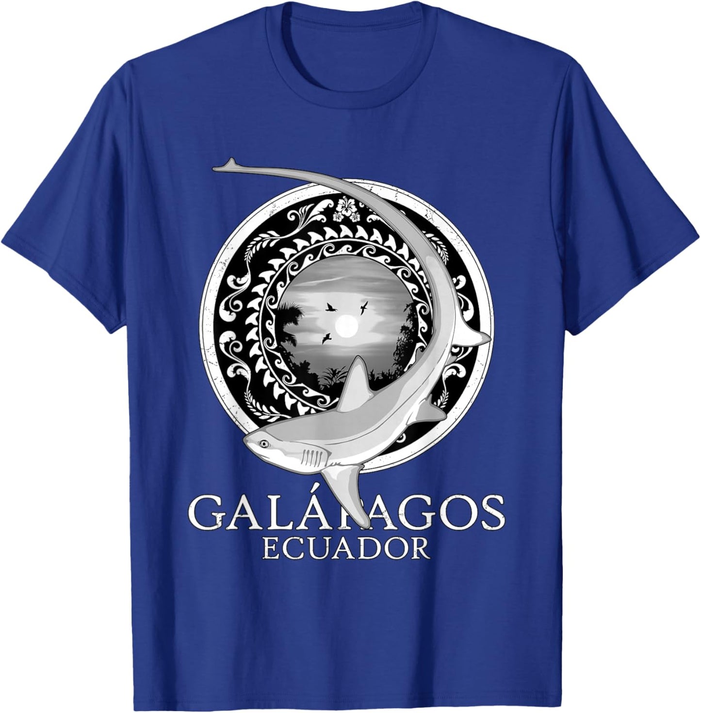 Galapagos Islands Ecuador Thresher Shark T-Shirt - T-Shirt | Royal