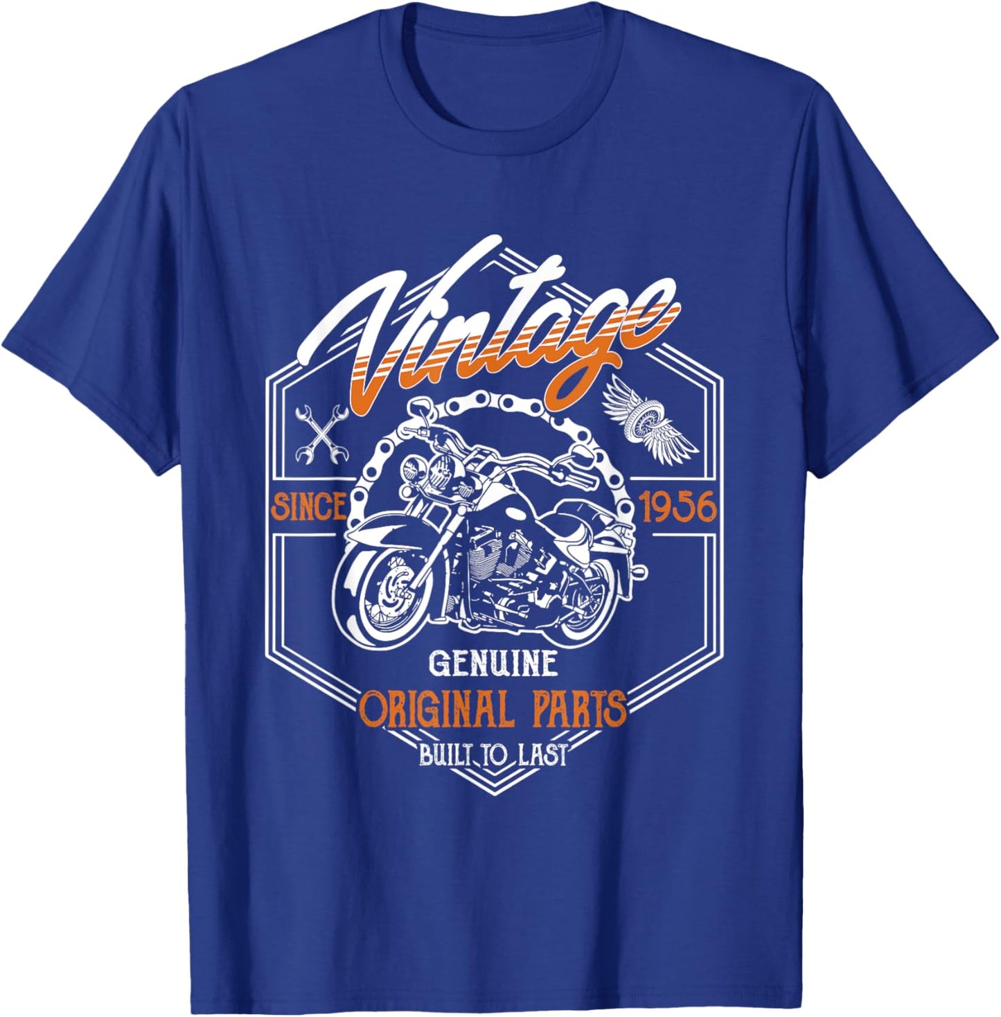 Birthday 1956 Gift Vintage Classic Motorcycle 69 Years T-Shirt - T-Shirt | Royal