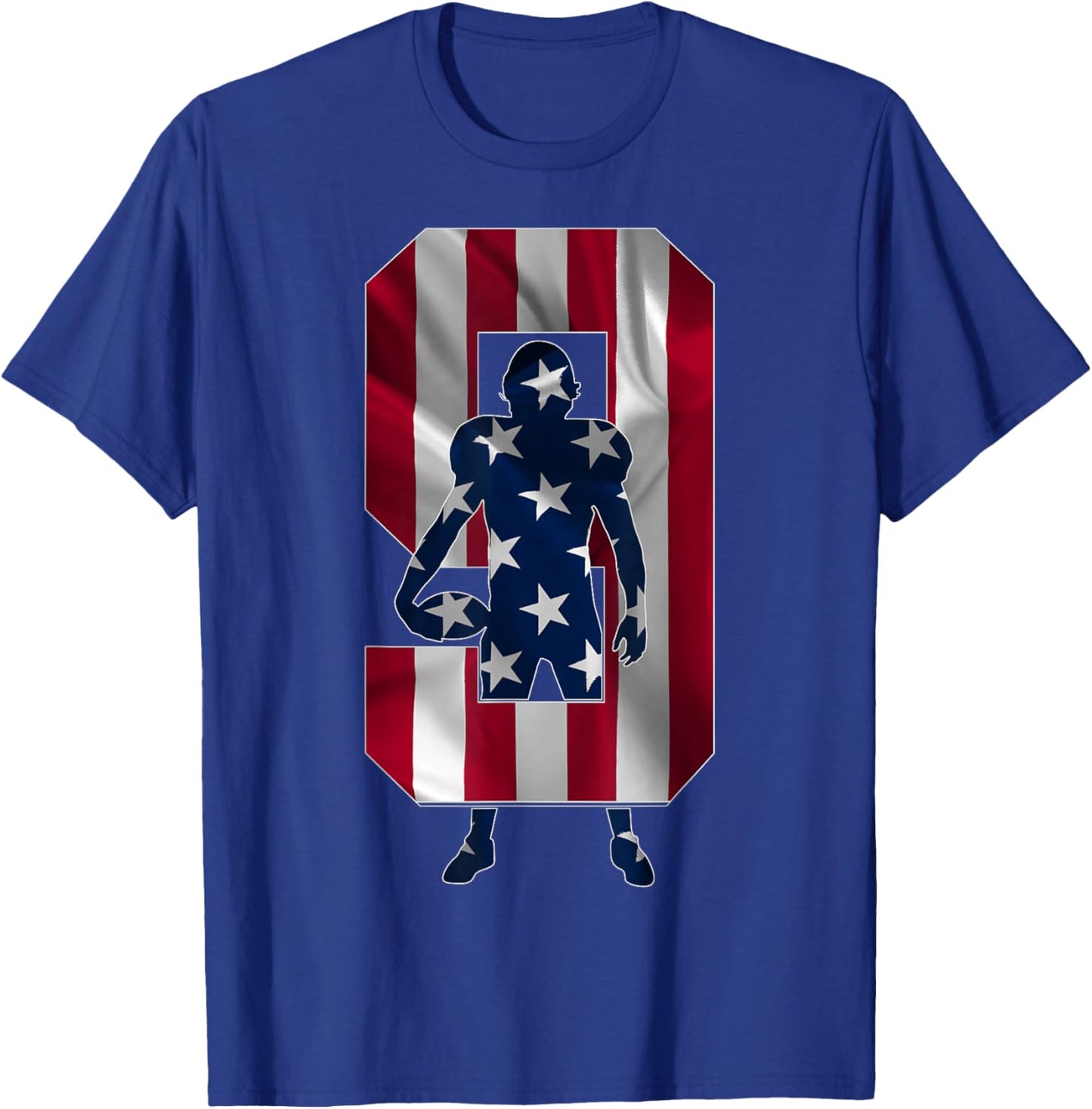 Number 9 Years Football 9th Birthday T-Shirt - T-Shirt | Royal