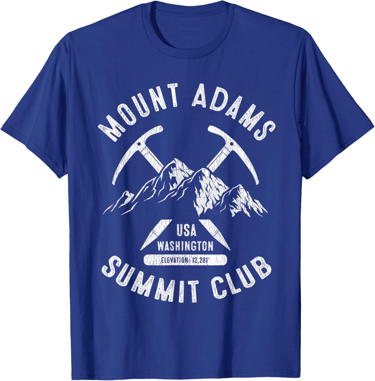 Mount Adams Summit Club I Climbed Mount Adams Washington T-Shirt - T-Shirt | Royal