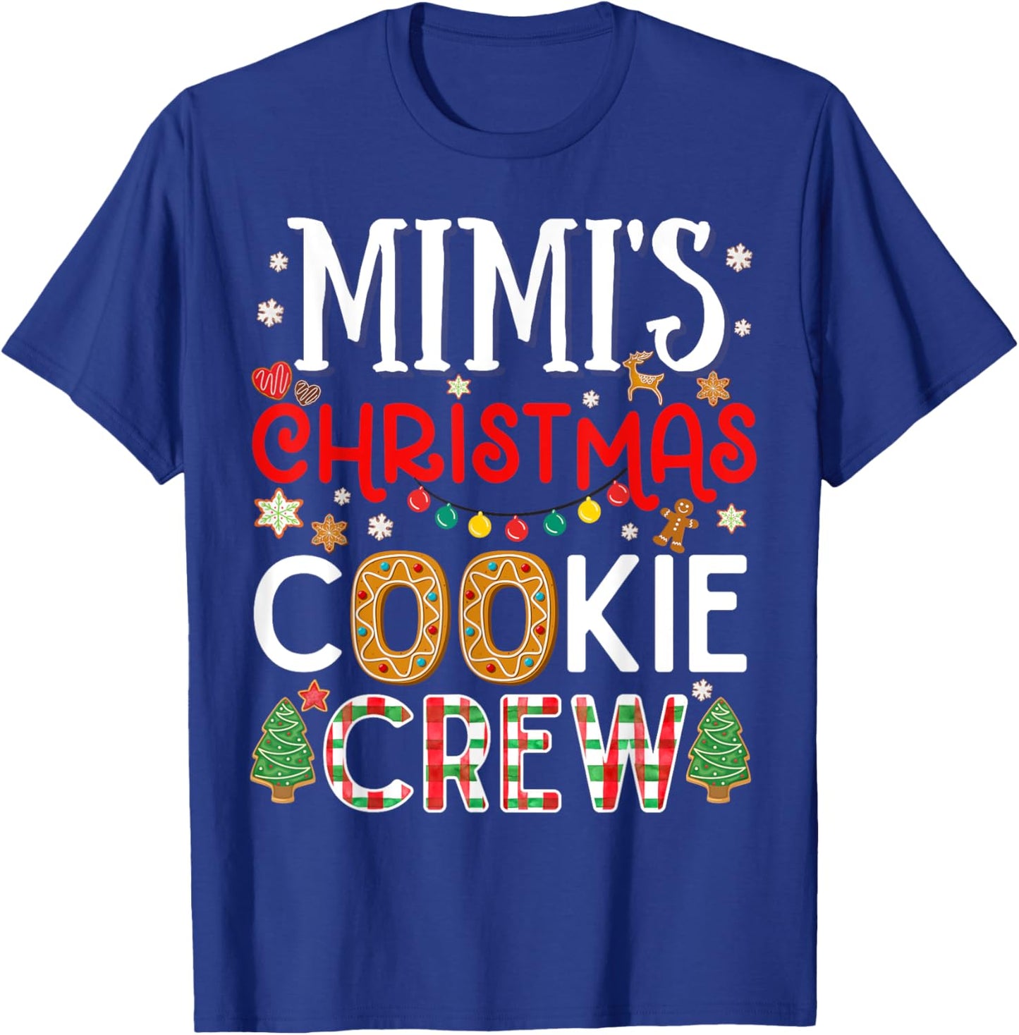 Mimi's Christmas Cookie Crew Funny Family Baking Party Cute T-Shirt - T-Shirt | Royal