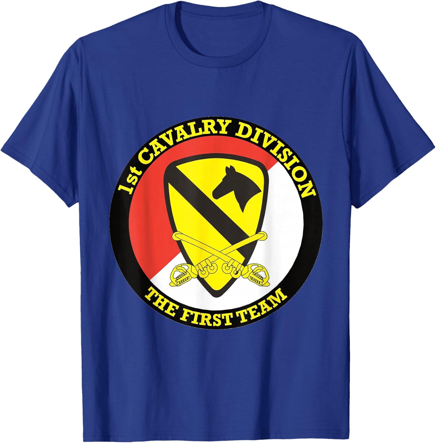 1st Cavalry Division 'The First Team' Military Army T-Shirt - T-Shirt | Royal